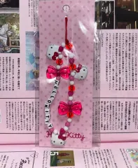 サンリオ ハローキティ マイ デコバッグ シリーズ ビーズ ストラップ キーホルダー スマートフォン hello kitty(ハローキティ) 懐かしい