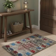 ギャッベ 玄関マット 本物 手織り ロリバフ ペルシャ絨毯 ギャベ ラグ