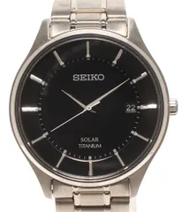 セイコー 腕時計 V157-0BX0 ソーラー ブラック メンズ SEIKO
