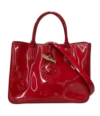 ロンシャン 2way ハンドバッグ ショルダーバッグ 斜め掛け パテントレザー ろぞ レディース Longchamp