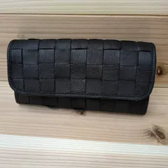 ズッケロ 長財布 レディース メンズ 本革 レザー 大容量 編み込み メッシュ かぶせ 実用的 おしゃれ シンプル プレゼント ギフト 誕生日 記念日 通勤 通学 収納力 財布 ブラック 48082 人気 ブランド ユニセックス 黒 定番 高級感 贈り物 用