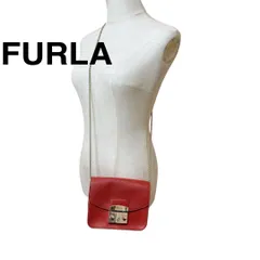FURLA メトロポリス RED ショルダーバッグ チェーン. ショルダー