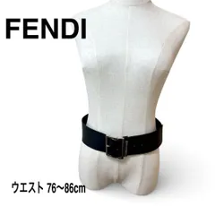美品■ FENDI レザー シルバー金具 ベルト 42 黒 フェンディ　約 76cm 〜 約 86cmのサムネイル