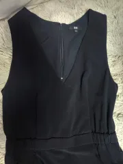 ブラック Vネック LINE オールインワン L