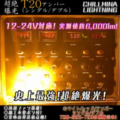 【6000LM】2球入り 超絶爆光 T20 ウインカー LEDリレー不要 ポン付け 抵抗内蔵 アンバー 7440 7443 シングル球 ダブル球 車検対応 極性++-- キャンセラー ハイフラ防止 12V 24V対応 ウインカーポジション 2個 フロント リア