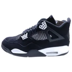 NIKE (ナイキ) AIR JORDAN 4 RETRO WHITE THUNDER エアジョーダン4 ホワイトサンダー ハイカットスニーカー ブラック/ホワイト US9/27cm FQ8138-001
