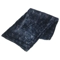 GIORGIO ARMANI (ジョルジオアルマーニ) ベロア 総柄 マフラー ストール ネイビー