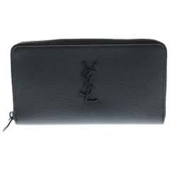 SAINT LAURENT PARIS (サンローランパリ) YSL ラウンドジップ レザー ロングウォレット ブラック 529899