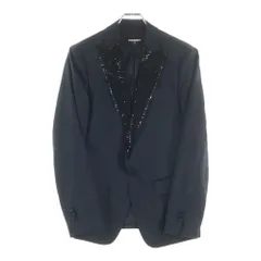 DSQUARED2 (ディースクエアード) スパンコールカラー 袖裏地ピンク テーラードジャケット ブラック S74BN0791 S39408