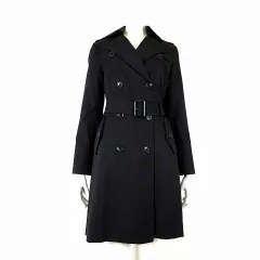 コムサイズム COMME CA ISM コート トレンチコート ウエストベルト S 黒 ブラック
