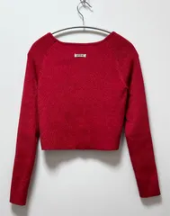 mystic ラメクロップドニットラグラン F