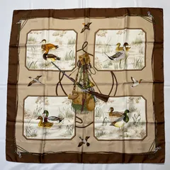 2512-142｜グッチ スカーフ シルク ブラウン タグあり