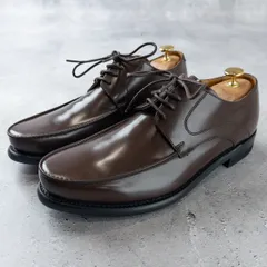 極美品 REGAL Worth collection リーガル JJ37 Uチップ 外羽根 通勤 ビジネスシューズ 革靴 本革 レザー メンズ 25cm 茶系 ダークブラウン