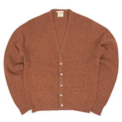 マクレガー McGREGOR 60s 60年代 モヘアカーディガン ポケット付き 無地 シェットランドウール ニット MADE IN USA ヴィンテージ アメリカ製 古着 メンズ カーディガン ブラウン M【中古】