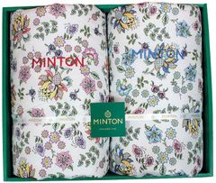 未使用品】 MINTON タオルケット 2枚セット 総柄 シングルサイズ