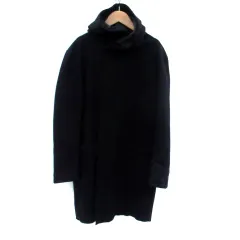 アダムエロペ Adam et Rope' コーディガン コート ロング丈 フード付き M 紺 ネイビー /HO17