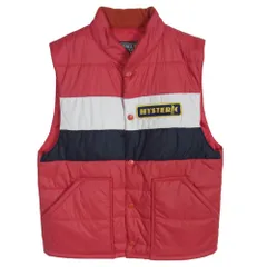 HYSTERIC GLAMOUR ヒステリックグラマー 22AW 02223AV04 HYS GOOD TIMES アップリケ レーシング 中綿 ベスト レッド系 M【美品】【中古】のサムネイル