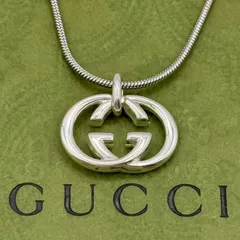 GUCCI インターロッキングg 中央吊るし 50cm ネックレス 1-75b