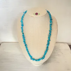 ターコイズブルーネックレス☆長め