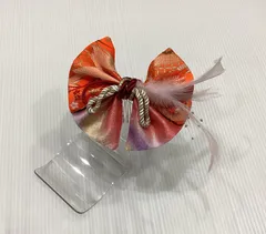 髪飾り/美品/オレンジ×ピンク/ 7558