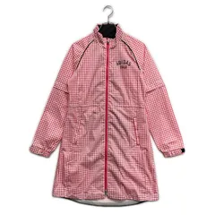 中古 レディース アディダスゴルフ adidas GOLF レインワンピース M ピンク メッシュ裏地付き 千鳥格子柄