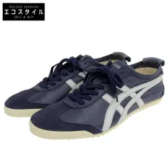 onitsuka tiger オニツカタイガー 未使用 NIPPON MADE メキシコ66 デラックス レザー スニーカー シューズ メンズ ネイビー 25cm TH938L 6 1/2(US)