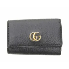 【GUCCI】456118 ダブルG GGマーモント レザー 6連キーケース