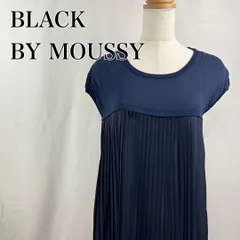 BLACK BY MOUSSY　ブラックバイマウジー　F　ネイビー　フレンチスリーブ　プリーツ　ニットトップス 3414のサムネイル
