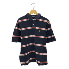 ポロバイラルフローレン Polo by RALPH LAUREN 90s ポニー刺繍ロゴ ボーダー ポロシャツ メンズ import：L 
