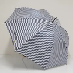 傘 MACKINTOSH PHILOSOPHY マッキントッシュフィロソフィー USED美品 ストライプ ネイビー 60cm S2934