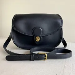 Vintage Coach Prairie Shoulder Bag Black Leather USA