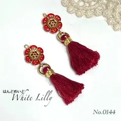 No.0144　タッセル付きピアス