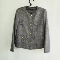 0583 オリビアローレン ゴールドボタン ツイード ジャケット 95