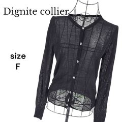 Dignitecollier新品未使用カーキ色 シースルーノースリーブベスト 