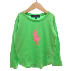 ラルフローレン RALPH LAUREN Tシャツ カットソー 長袖 ロンT クルーネック 4T 緑 グリーン /GV ■GY60