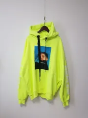 レモン 蛍光 オーバーサイズ 起毛 スウェット フードT