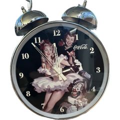 動作不良・汚れ有】コカコーラブランド メタル目覚まし時計 CC22-1