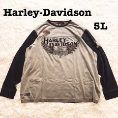 【90s vintage】Harley-Davidson メンズ　カットソー　大きいサイズ　4XL フェード感◎✨