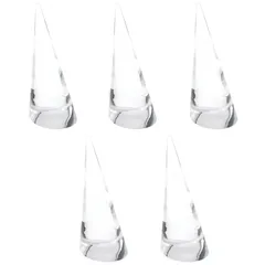 リングスタンド 5個セット 円錐 指輪置き リングホルダー アクリル製 空洞なし ColorfylCoco 指輪の保管 整理 ディスプレイ クリアー 透明