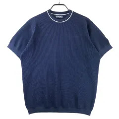 サイズ：L AND PER SE アンパスィ 2024年モデル 半袖 ニットセーター  ネイビー系 [240101606836] ゴルフウェア メンズ ストスト