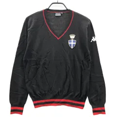 サイズ：M KAPPA GOLF カッパゴルフ  Vネック 長袖 ニットセーター  ブラック系 [240101607769] ゴルフウェア メンズ ストスト