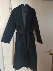 オーバーサイズ ブラック ロングウールコート