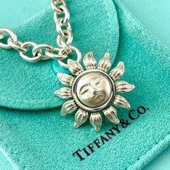 オールドティファニー 美品 サン 太陽 チェーン ネックレス 希少 YS2fe
