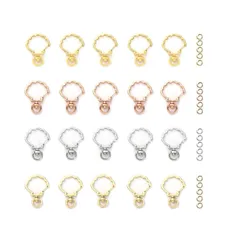 手作り DIY用パーツ カワイイ キーリング ワンタッチキーホルダー 回転カン付き シルバー 20個 キーホルダー金具 ゴールドなど4色 YFFSFDC