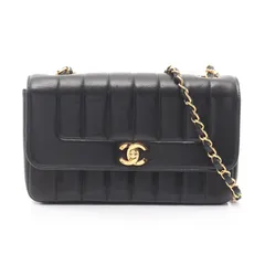 シャネル CHANEL ショルダーバッグ マドモアゼル ブラック ラムスキン（羊革） マドモアゼル チェーンショルダー レディース Used A