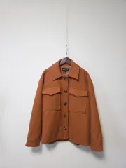 PLASTIC ISLAND プラスティック アイランド ブラウン ジャケット ショートコート