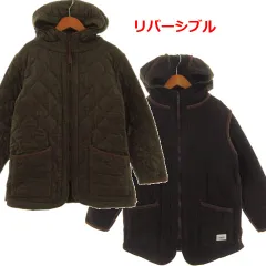 アーメン ARMEN リバーシブルキルティング中綿ジャケット フーディー 裏地ボア フランス製 ジップアップ ブラウン系 茶系