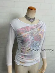 Lサイズ　新品　社交ダンス　トップス　白　ピンク　黄色　レッスン　ラテン　1308