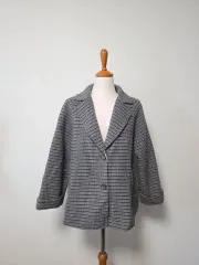 SS24 ボーエッテ ハンドメイド ウール混 CHECK ブレーザー S