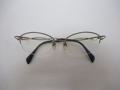 CAZAL ヴィンテージメガネ 度あり ゴールド＆シルバー×ブルー廃盤レア